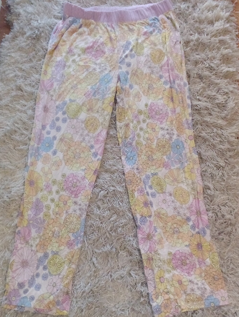 GAP Pastel Floral Pajama Pants - Pink, Yellow, Blue, Purple